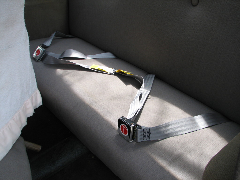 Completed rear seat belts